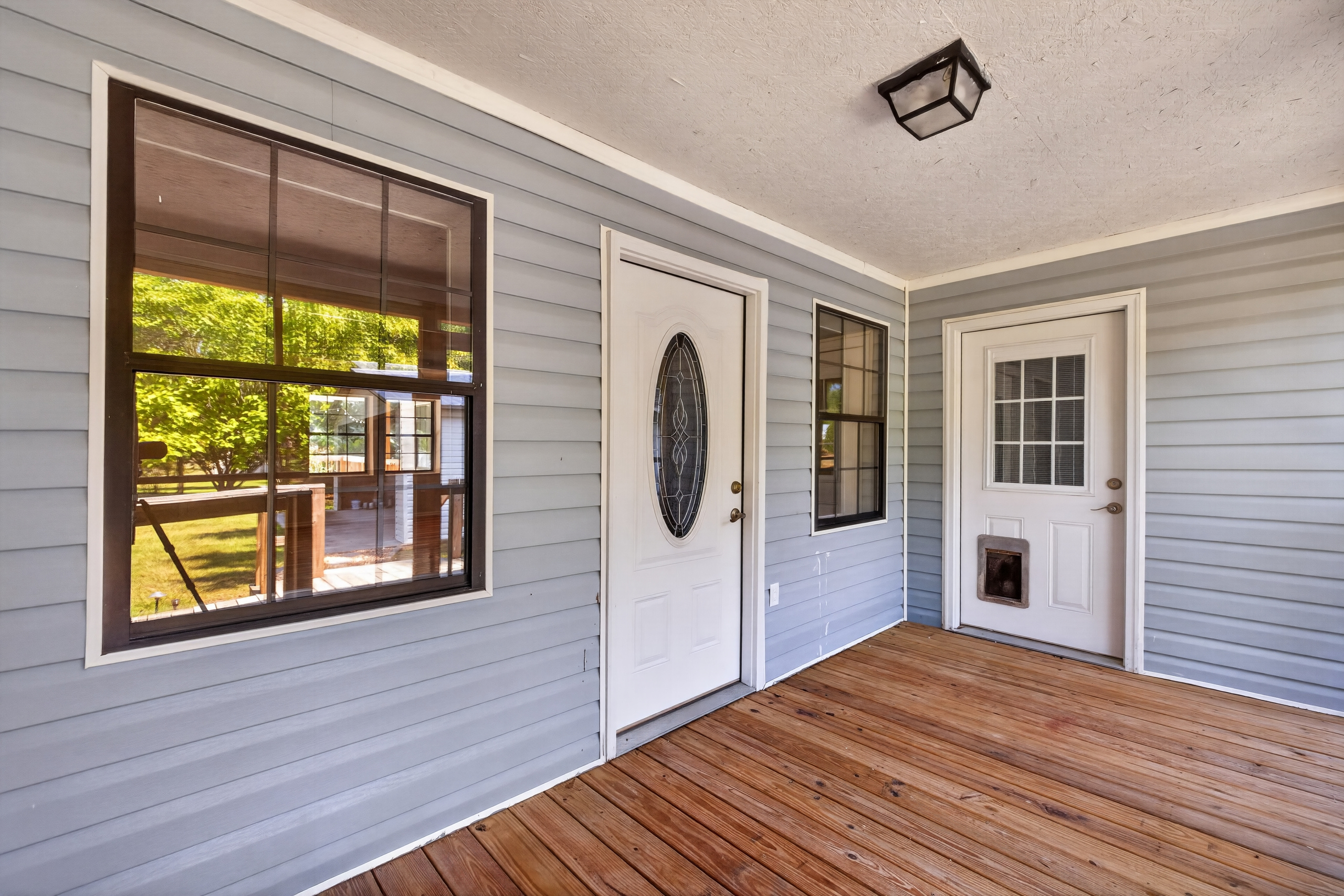 Screened porch interior