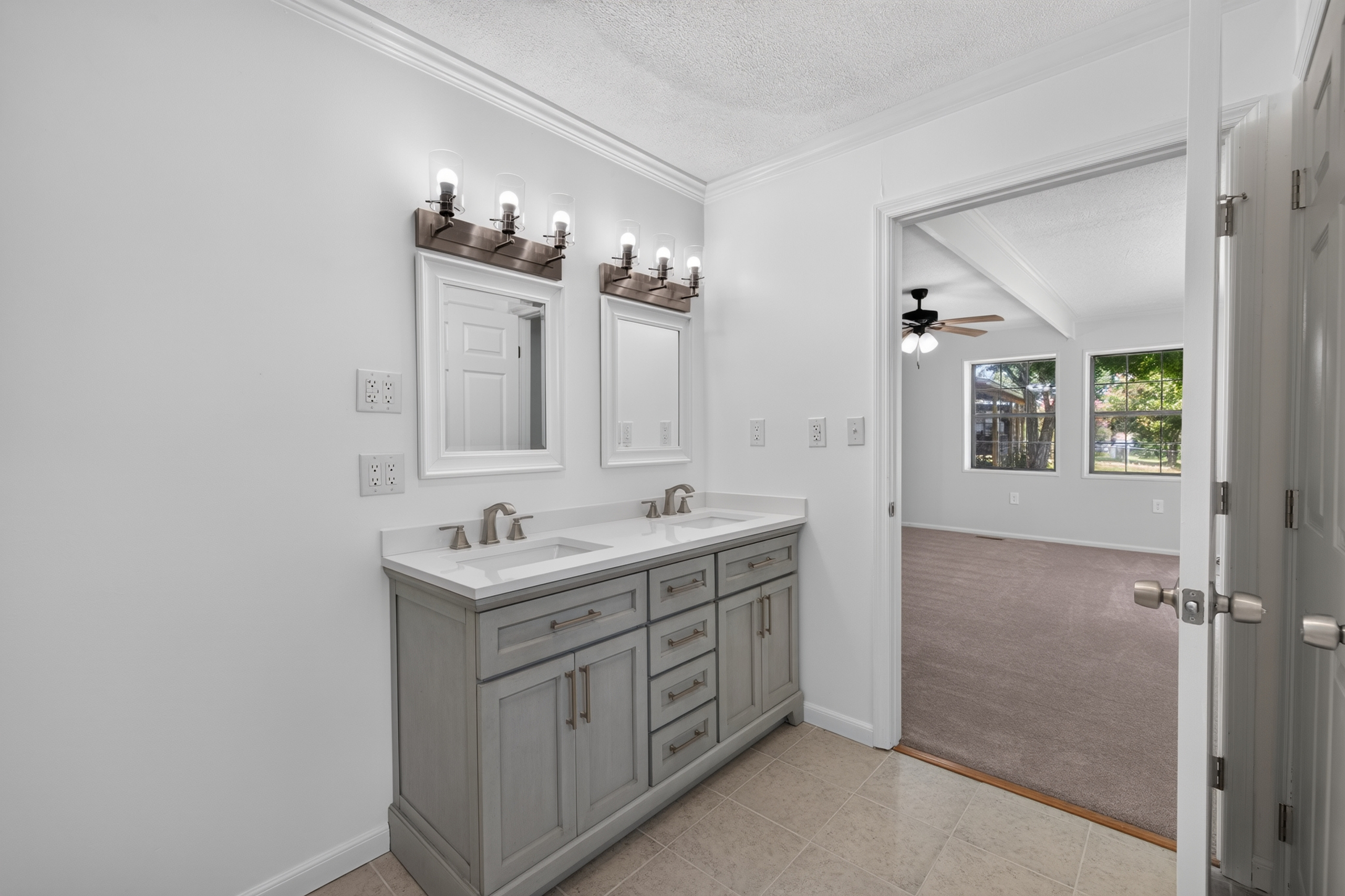 Primary bathroom storage
