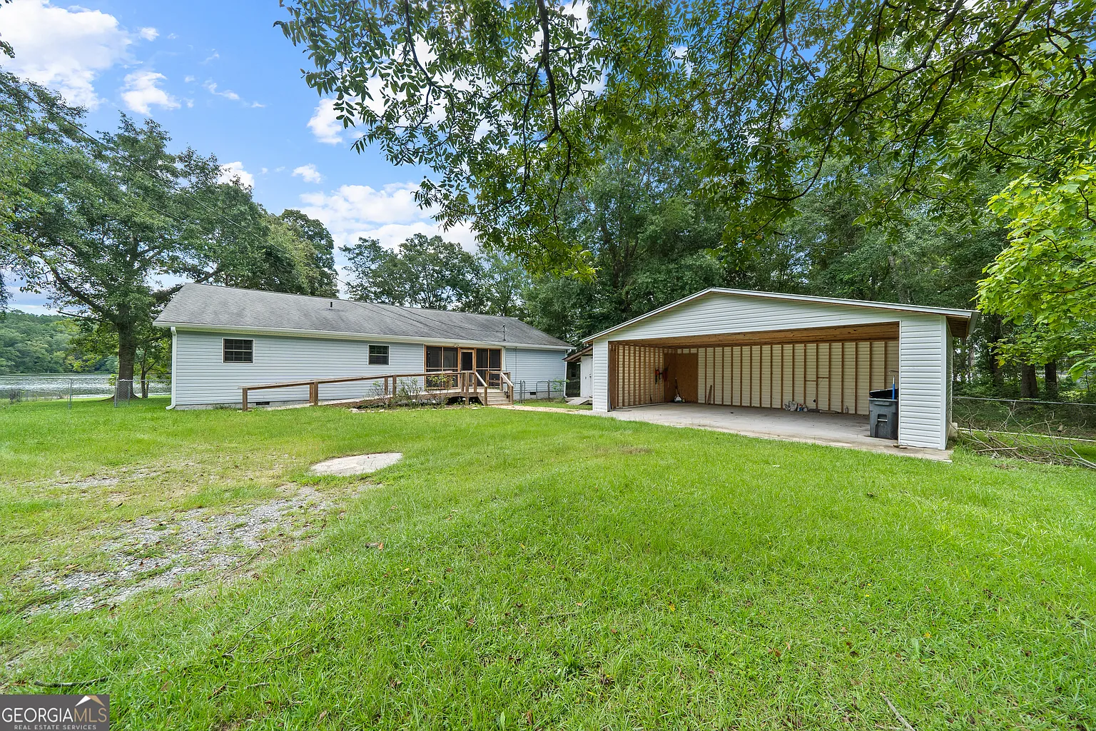 Back of house and garage