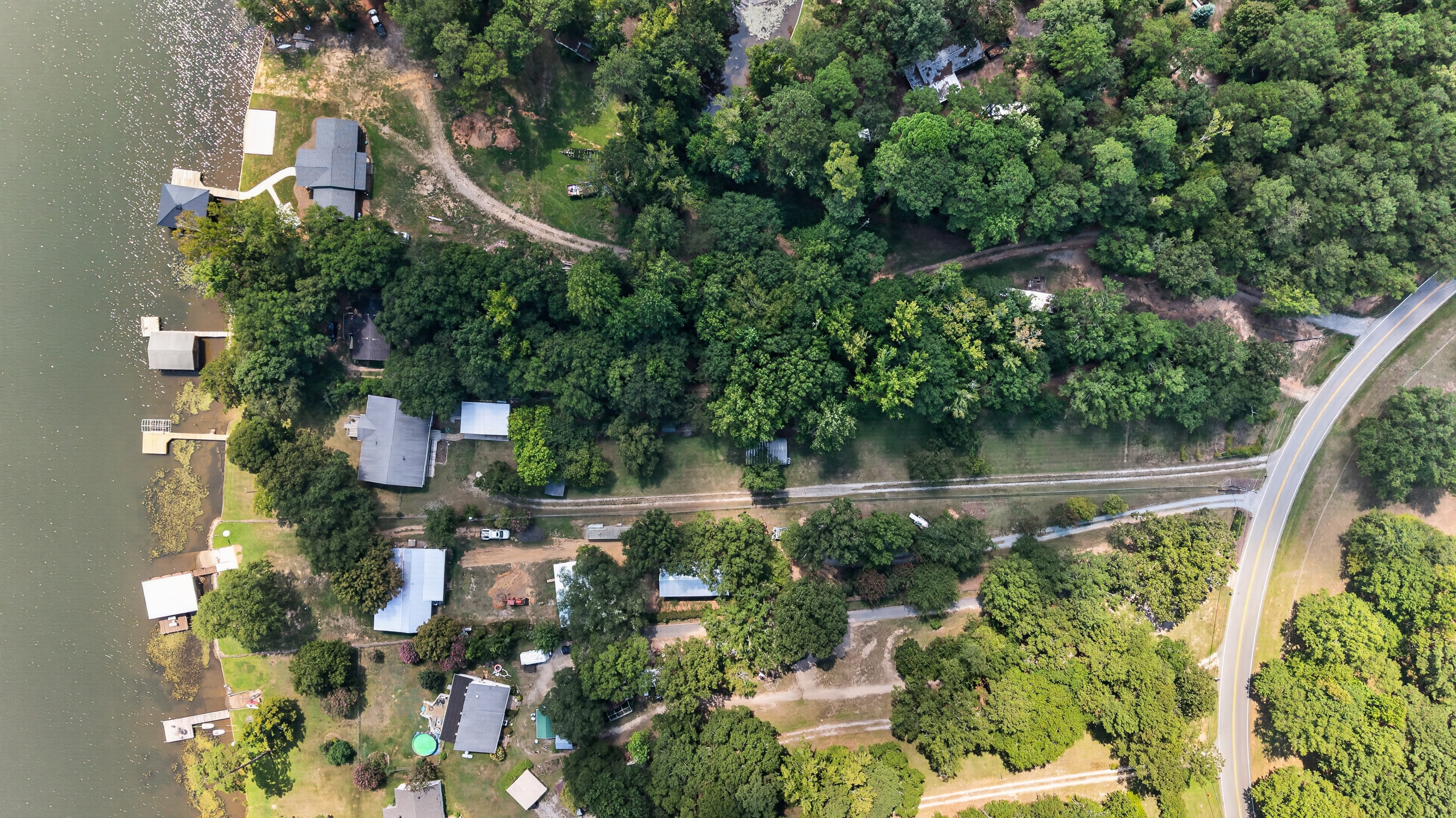 Direct overhead view of 1.4-acre lot