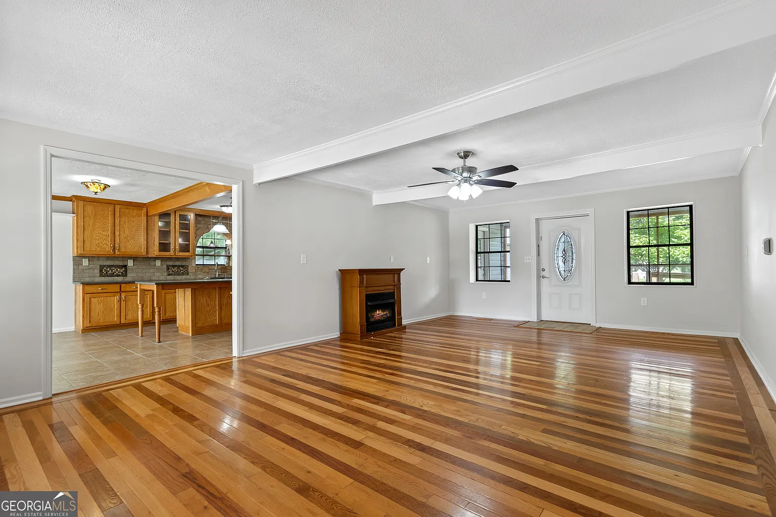 Living room and kitchen
