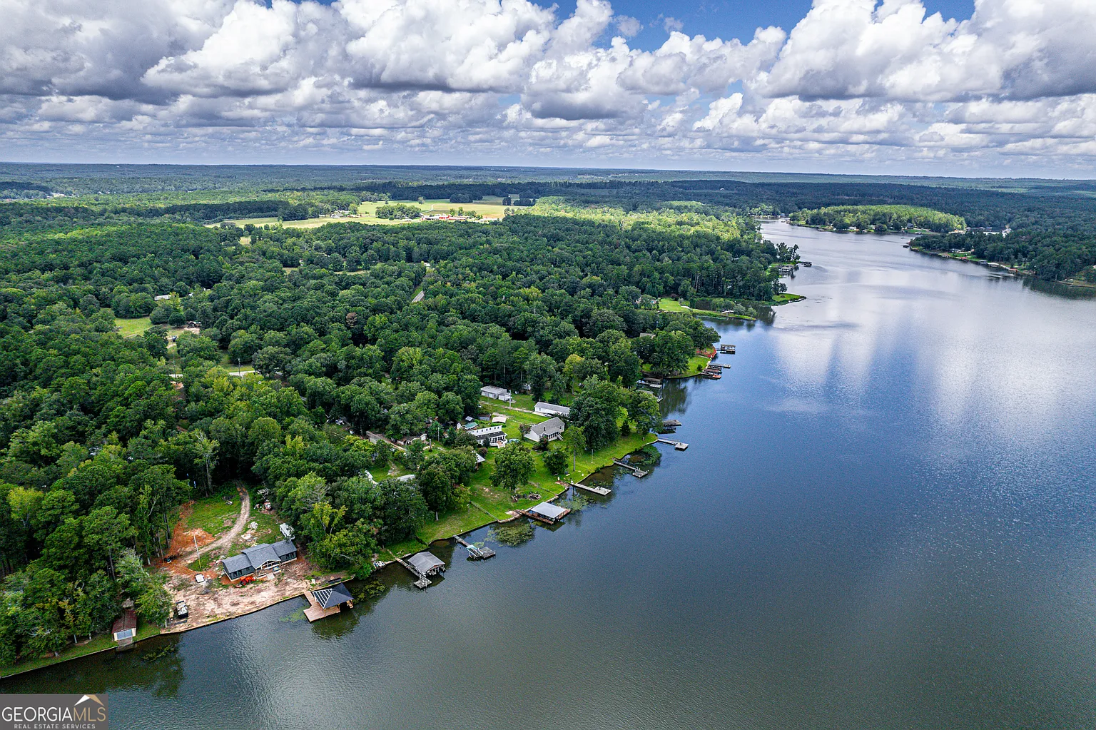 Aerial view from a distance
